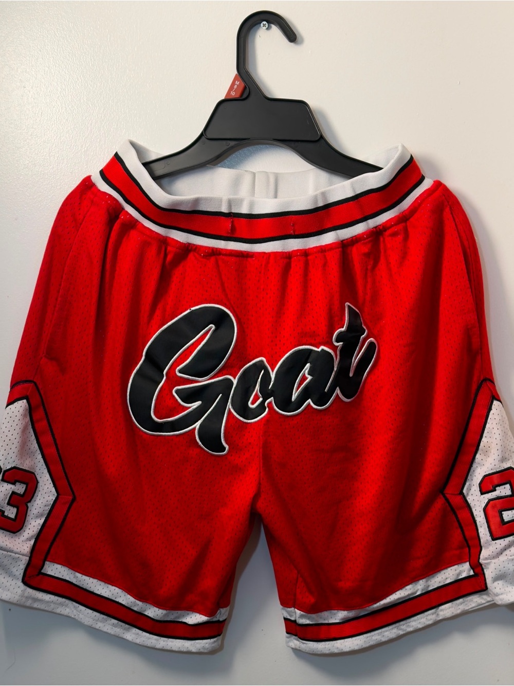 GOAT Men’s Red Athletic Mesh Basketball Shorts
